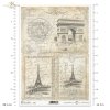 old Paris, Eiffel tower, old postcard, hand written, the most beautiful cities